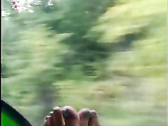 Wild Mature Nikita Playing On A Train While Traveling To A Beautiful Foot Fetish Vacation